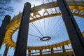 Queens, NY - USA - April 3, 2021: View of the New York State Pavilion, a historic world`s fair pavilion at Flushing MeadowsÃ¢â¬â Royalty Free Stock Photo